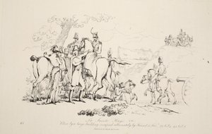 La Sainte Haye: Like ved en stor bygning okkupert vekselvis av Friend and Foe, pub. J. Booth, 1816 av George Jones