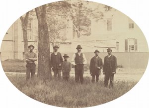Gruppeportrett [verso], ca. 1862-1864.
