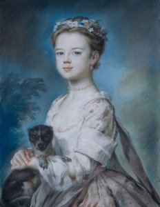 Portrett av Lady Charlotte Boyle (pastell på papir) av George Knapton