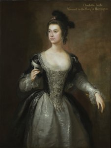 Portrett av Lady Charlotte Boyle, Baroness Clifford og Marchioness of Hartington, ca. 1748-56 (olje på lerret)