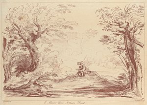Uten tittel: Landskap med figurer av George Knapton