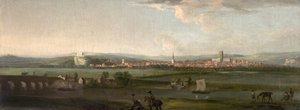 Nottinghamshire fra sør av George Lambert