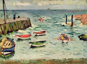 En sommerdag, Largo (olje på panel) av George Leslie Hunter