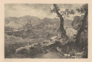 Utsikt nær Roma av George Loring Brown