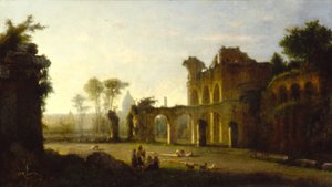 Utsikt over Fredens tempel i Forum Romanum, 1864.