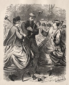 Vår krokettfest, 1864. av George Louis Palmella Busson Du Maurier
