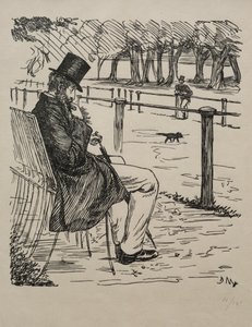 Den siste av baronene, 1855. av George Louis Palmella Busson Du Maurier