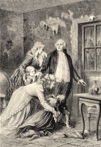 Kongens farvel til familien hans i januar 1793 (gravering)