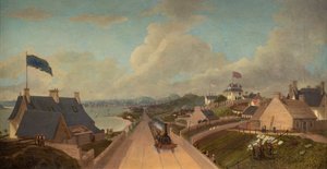 The Opening of the Dundee and Arbroath Railway, ca. 1838 (olje på lerret) av George McGillivray