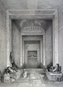 Interiør av et tempel, Egypt, 1800-tallet