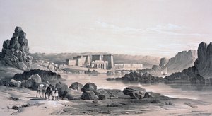 Philae, Ser sørover, Egypt, 1843
