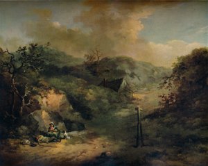A Hillside with Tramps reposing, c1793 av George Morland
