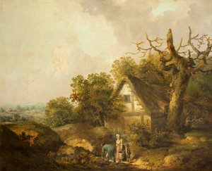 En rustikk hytte av George Morland