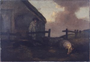 Svinegjerde (olje på lerret) av George Morland