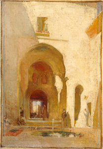 En døråpning i Alhambra (olje på lerret)
