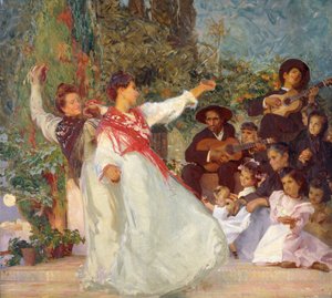 Spanske dansere, tidlig på 1900-tallet (olje på lerret)
