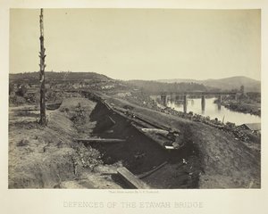 Forsvar av Etawah-broen, 1866. av George N. Barnard