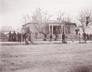 Hovedkvarteret til general Sherman eller Thomas, Chattanooga, ca. 1864. av George N. Barnard