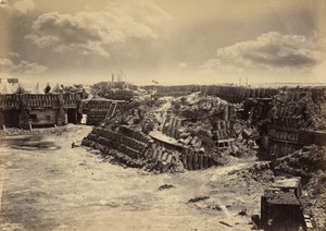 Interiørutsikt over Fort Sumter av George N. Barnard