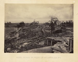 Opprørernes forsvarsverk foran Atlanta, Georgia, nr. 1 av George N. Barnard