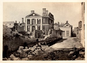 Ruiner av Pinckney Mansion, Charleston S.C av George N. Barnard