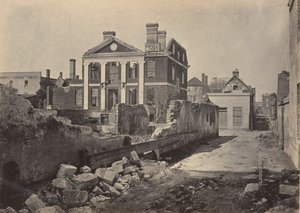 Ruinene av Pinckney Mansion, Charleston, South Carolina, 1860-tallet. av George N. Barnard