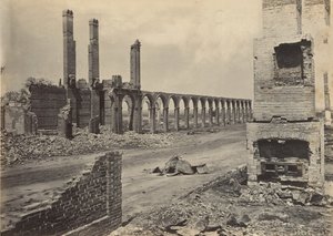 Ruinene av R.R. Depot, Charleston, South Carolina, 1860-tallet. av George N. Barnard