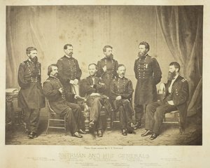 Sherman og hans generaler, 1865. av George N. Barnard