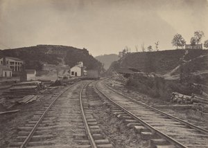 Allatoona-passet ser nordover, Georgia, 1860-tallet. av George N. Barnard