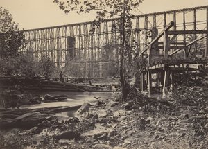 Trestle Bridge ved Whiteside, 1860-tallet. av George N. Barnard