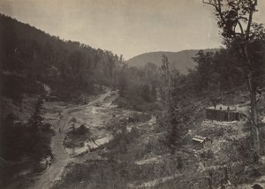 Whiteside Valley under broen, 1860-tallet. av George N. Barnard