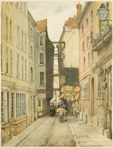 Mary-le-Port Street (blyant og akvarell på papir)
