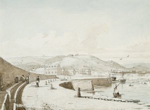 Swansea Harbor (akvarell og blyant på papir)