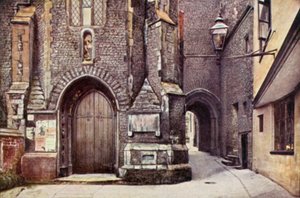 St John Maddermarket Church Alley (farge litho)