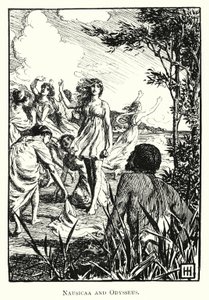 Odyssey: Nausicaa og Odysseus (gravering)