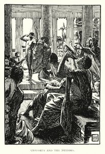 Odyssey: Odysseus and the Suitors (gravering) av George Percy Jacomb Hood