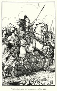 Iliaden: Penthesileia and her Amazons (gravering)