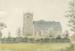 High Offley Church: vannfargemaleri, 1821