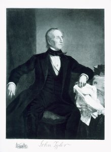 John Tyler, 10. president i USA, pub. 1901 (fotogravyr) (se også 102588) av George Peter Alexander Healy