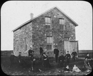En nybyggerbolig, Canada, sent på 1800-tallet