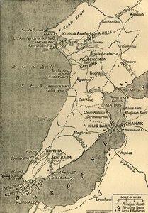 Kart over Gallipoli-halvøya, 1919.