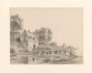 Utsikt over porten til Castle Buren av George Pieter Westenberg