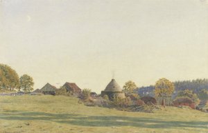 Brickfield i Pitland Street, Surrey (svart bly, wc og kroppsfarge på papir) av George Price Boyce