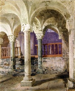 Crypt of St. Nicolas Giornico, Canton Ticino, Sveits av George Price Boyce