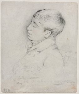 Et portrett av Welby Sherman sover i en stol, 1828. av George Richmond
