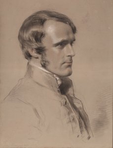 Rev. John Jackson, 1853 (svart, rødt og hvitt kritt på papir)