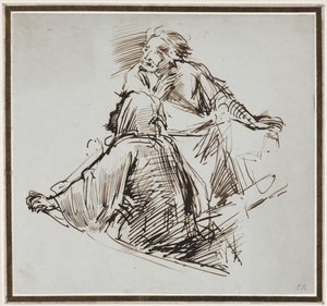 To mannsfigurer, ca. 1829. av George Richmond