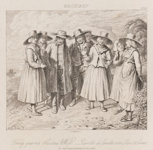 Familiestrid, Gmunden, ca. 1821 (radering)