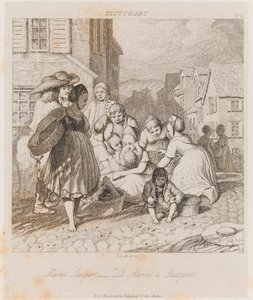 Market, Stuttgart, ca. 1821 (radering)