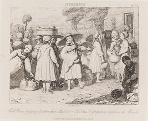 Milk Women, Ittenheim, ca. 1821 (radering)